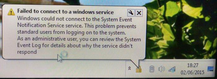 Windows nie może połączyć się z usługą 